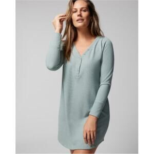 Soma Light Blue Long Sleeve Pajama Dress